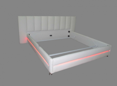 Leather design double luxury marital modern hotel frame sleep room